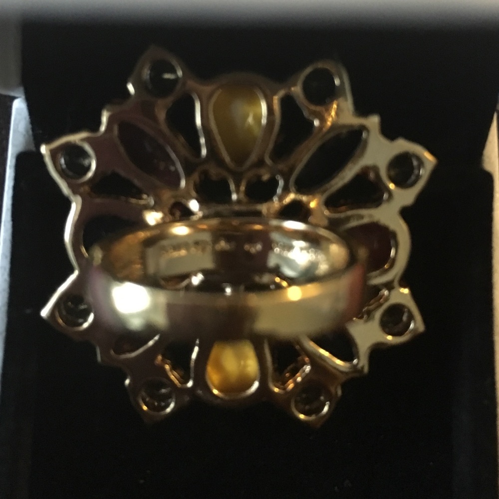 KATE SPADE NY RARE KALEIDOSCOPE FLORAL JEWEL RING - Picture 3 of 4